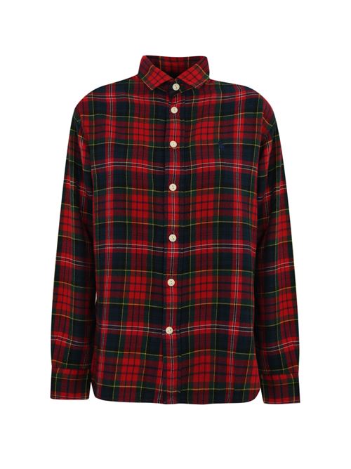 Camicia tartan in cotone rosso POLO RALPH LAUREN | 211 923863010